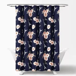 Lush Décor Lush Decor Vintage Paris Rose Butterfly Script Shower Curtain -Camden Isle Sales Shop 4294308 ALT3