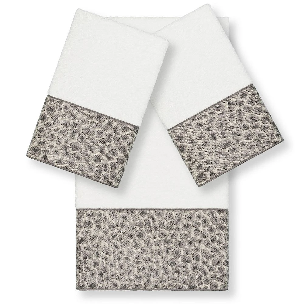 Linum Home Textiles Turkish Cotton Spots 3-piece Embellished Bath Towel Set 3 Linum Home Textiles Turkish Cotton Spots 3-piece Embellished Bath Towel Set
