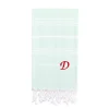 Linum Home Textiles Turkish Cotton Lucky Personalized Pestemal Beach Towel -Camden Isle Sales Shop 4377912 D