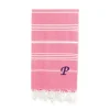 Linum Home Textiles Turkish Cotton Lucky Personalized Pestemal Beach Towel -Camden Isle Sales Shop 4378107 P