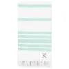 Linum Home Textiles Turkish Cotton Herringbone Personalized Pestemal Beach Towel -Camden Isle Sales Shop 4378775 K