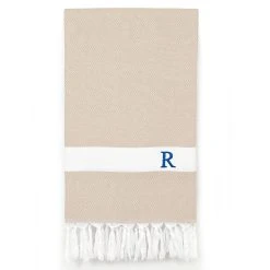 Linum Home Textiles Turkish Cotton Diamond Personalized Pestemal Beach Towel