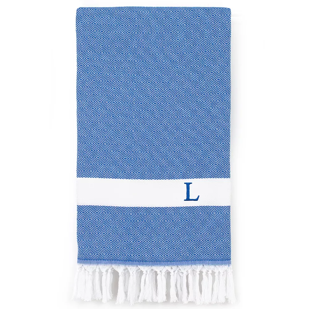 Linum Home Textiles Turkish Cotton Diamond Personalized Pestemal Beach Towel 3 Linum Home Textiles Turkish Cotton Diamond Personalized Pestemal Beach Towel