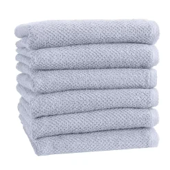 Great Bay Home Acacia Popcorn 6-Pack Cotton Hand Towel