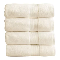 Great Bay Home Cooper Solid 4-Pack Cotton Bath Towel Set