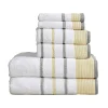 Great Bay Home 6-Piece Cotton Striped Towel Set -Camden Isle Sales Shop 4440355 Gold Gray