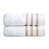 Great Bay Home 2-pack Roselyn Floral Jacquard Bath Towel Set -Camden Isle Sales Shop 4440403 White Taupe
