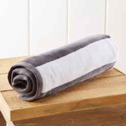 Great Bay Home Oversized Velour Cabana Stripe Beach Towel -Camden Isle Sales Shop 4441523 ALT
