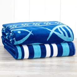 Great Bay Home 2-pack Nautical Jacquard Beach Towels -Camden Isle Sales Shop 4441533 ALT2