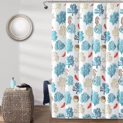 Lush Décor Lush Decor Coastal Reef Feather Shower Curtain