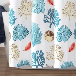 Lush Décor Lush Decor Coastal Reef Feather Shower Curtain -Camden Isle Sales Shop 4456318 ALT2