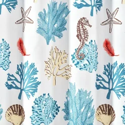 Lush Décor Lush Decor Coastal Reef Feather Shower Curtain -Camden Isle Sales Shop 4456318 ALT3