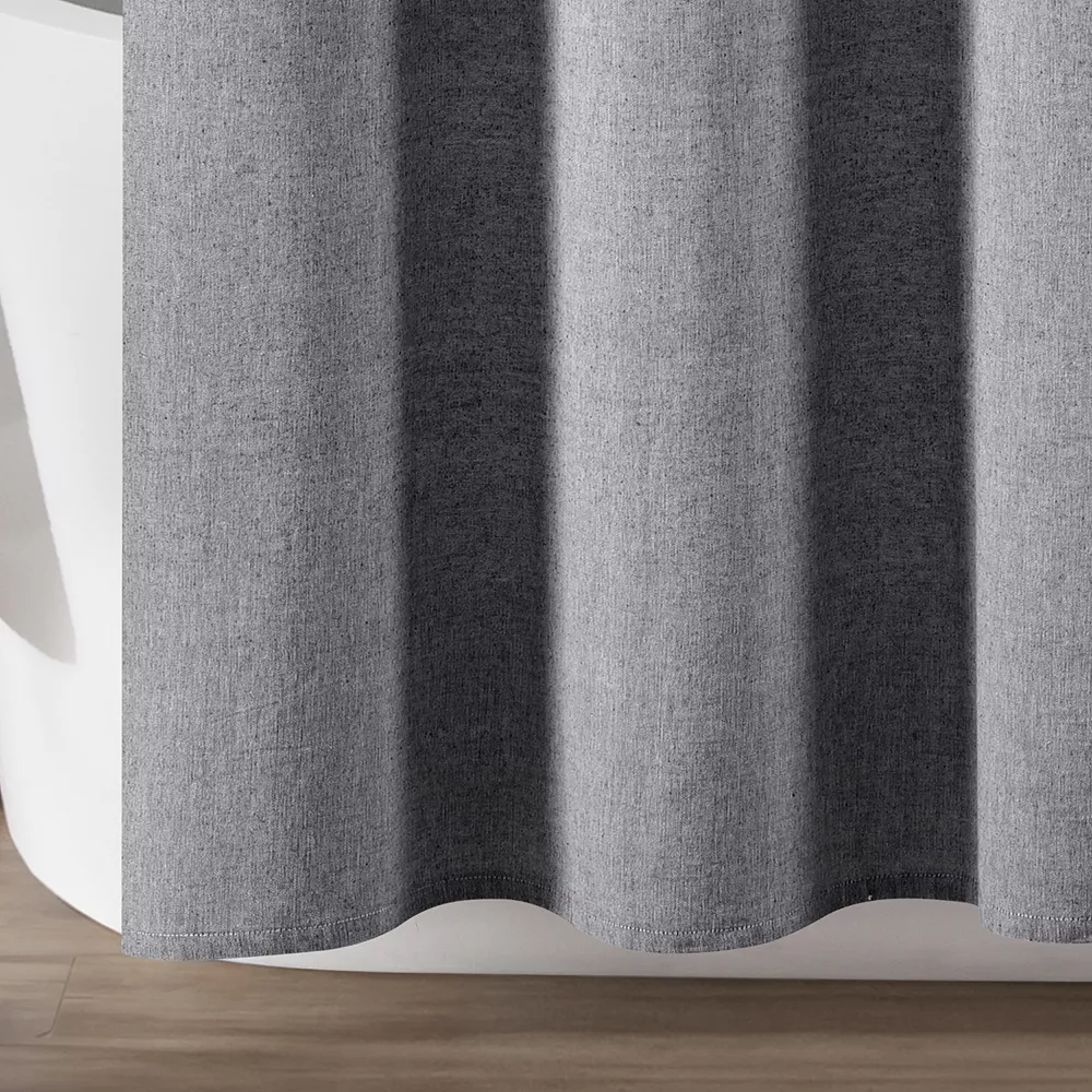 Lush Décor Lush Decor Farmhouse Button Stripe Shower Curtain 5 Lush Décor Lush Decor Farmhouse Button Stripe Shower Curtain - Image 3