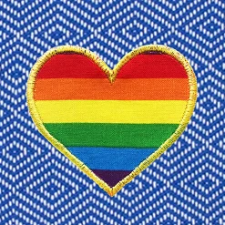 Linum Home Textiles Turkish Cotton Diamond Cheerful Rainbow Heart Pestemal Beach Towel -Camden Isle Sales Shop 4604262 ALT3