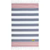 Linum Home Textiles Turkish Cotton Patriotic Cheerful Rainbow Heart Pestemal Beach Towel -Camden Isle Sales Shop 4604306