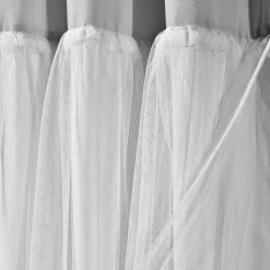 Lush Décor Lush Decor Tulle Skirt Colorblock Shower Curtain -Camden Isle Sales Shop 4840042 ALT5