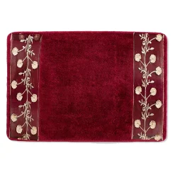 Popular Bath Ombre Rose Burgundy Bath Rug