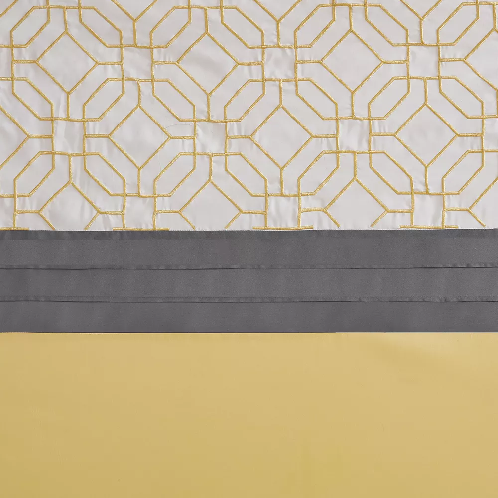 510 Design Shane Embroidered & Pieced Shower Curtain With Liner 7 510 Design Shane Embroidered & Pieced Shower Curtain With Liner - Image 5