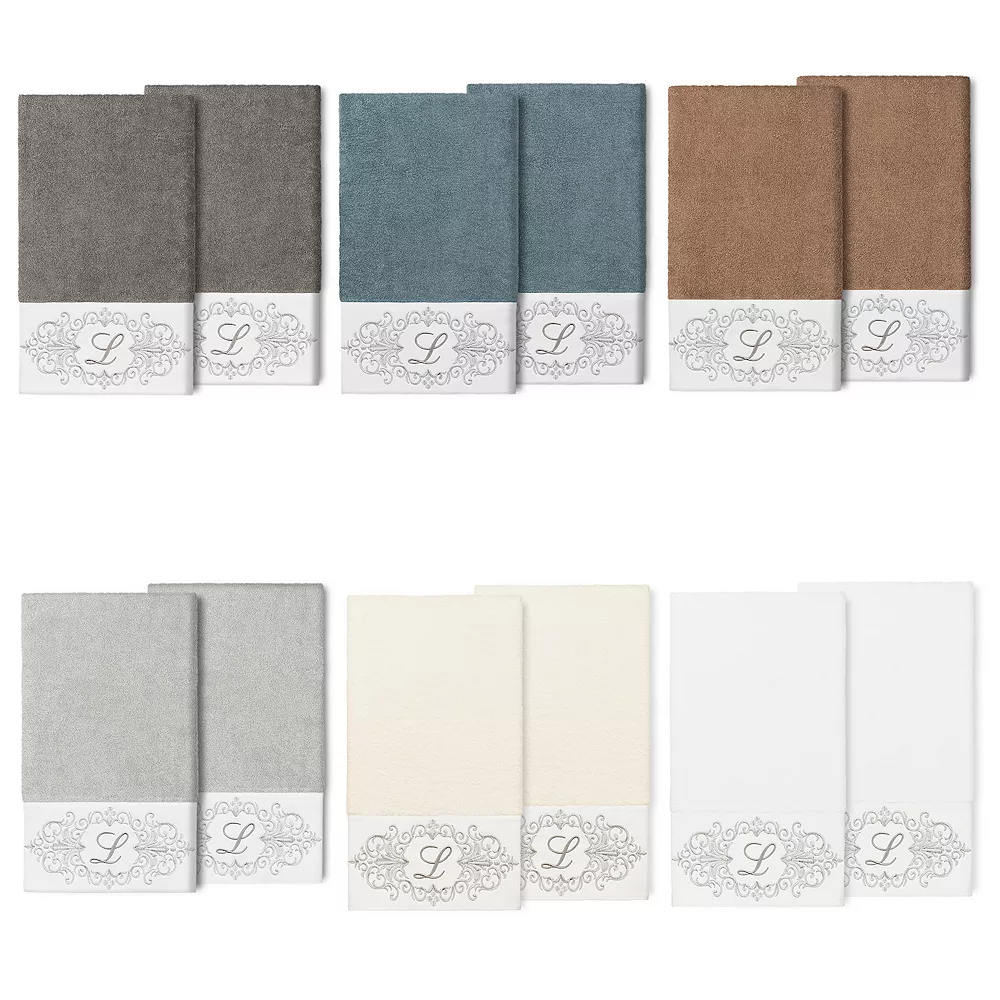 Linum Home Textiles Turkish Cotton Monica 2-piece Embellished Bath Towel Set 4 Linum Home Textiles Turkish Cotton Monica 2-piece Embellished Bath Towel Set - Image 2