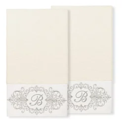 Linum Home Textiles Turkish Cotton Monica 2-piece Embellished Bath Towel Set