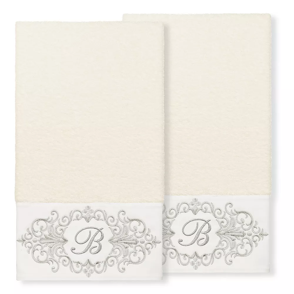 Linum Home Textiles Turkish Cotton Monica 2-piece Embellished Bath Towel Set 3 Linum Home Textiles Turkish Cotton Monica 2-piece Embellished Bath Towel Set