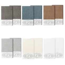 Linum Home Textiles Turkish Cotton Monica 2-piece Embellished Bath Towel Set -Camden Isle Sales Shop 4974024 ALT2