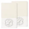 Linum Home Textiles Turkish Cotton Monica 2-piece Embellished Hand Towel Set -Camden Isle Sales Shop 4974031 L