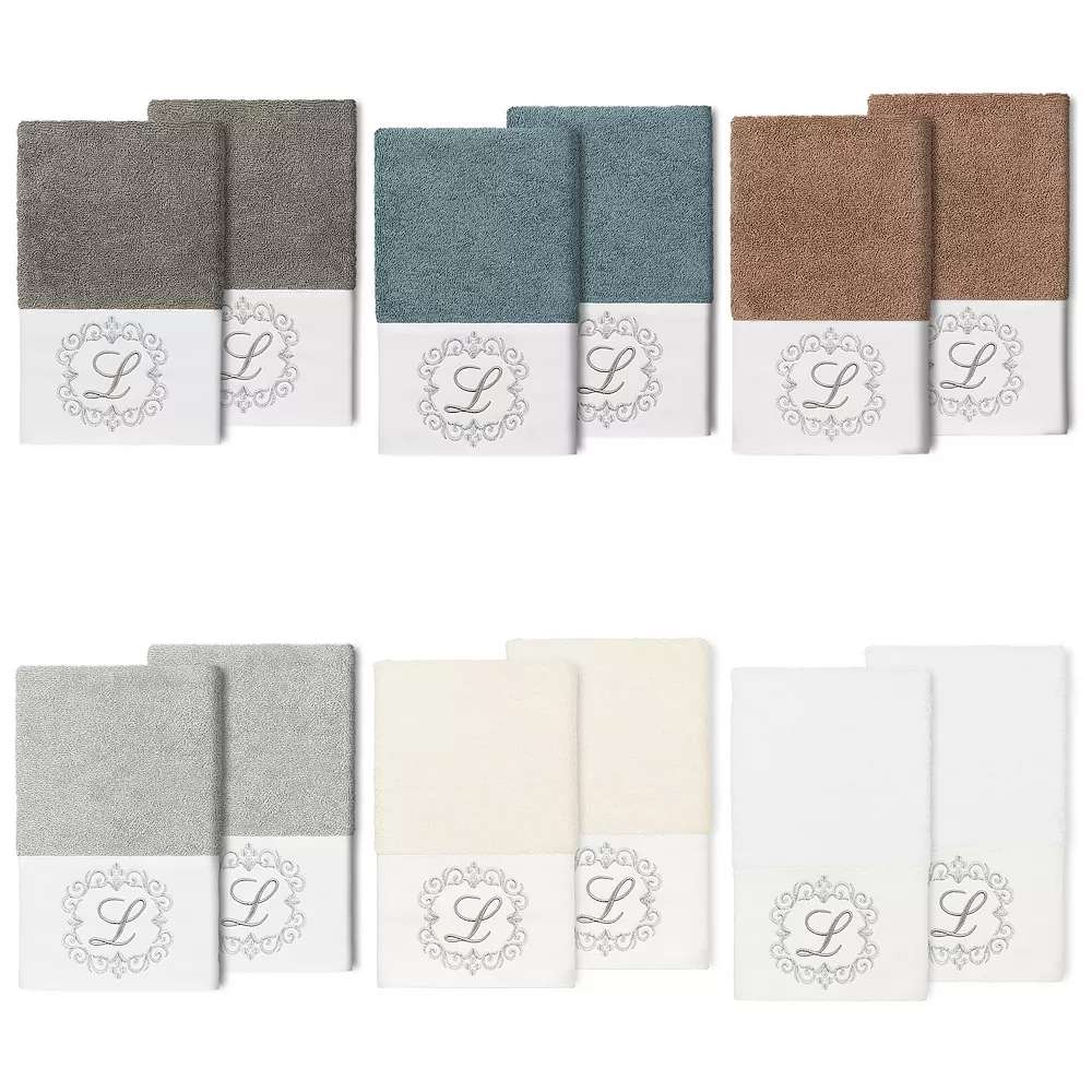 Linum Home Textiles Turkish Cotton Monica 2-piece Embellished Hand Towel Set 5 Linum Home Textiles Turkish Cotton Monica 2-piece Embellished Hand Towel Set - Image 3