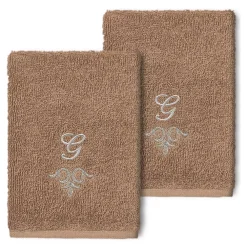 Linum Home Textiles Turkish Cotton Monica 2-piece Embellished Washcloth Set