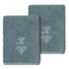 Linum Home Textiles Turkish Cotton Monica 2-packEmbellished Washcloth Set -Camden Isle Sales Shop 4974039 K