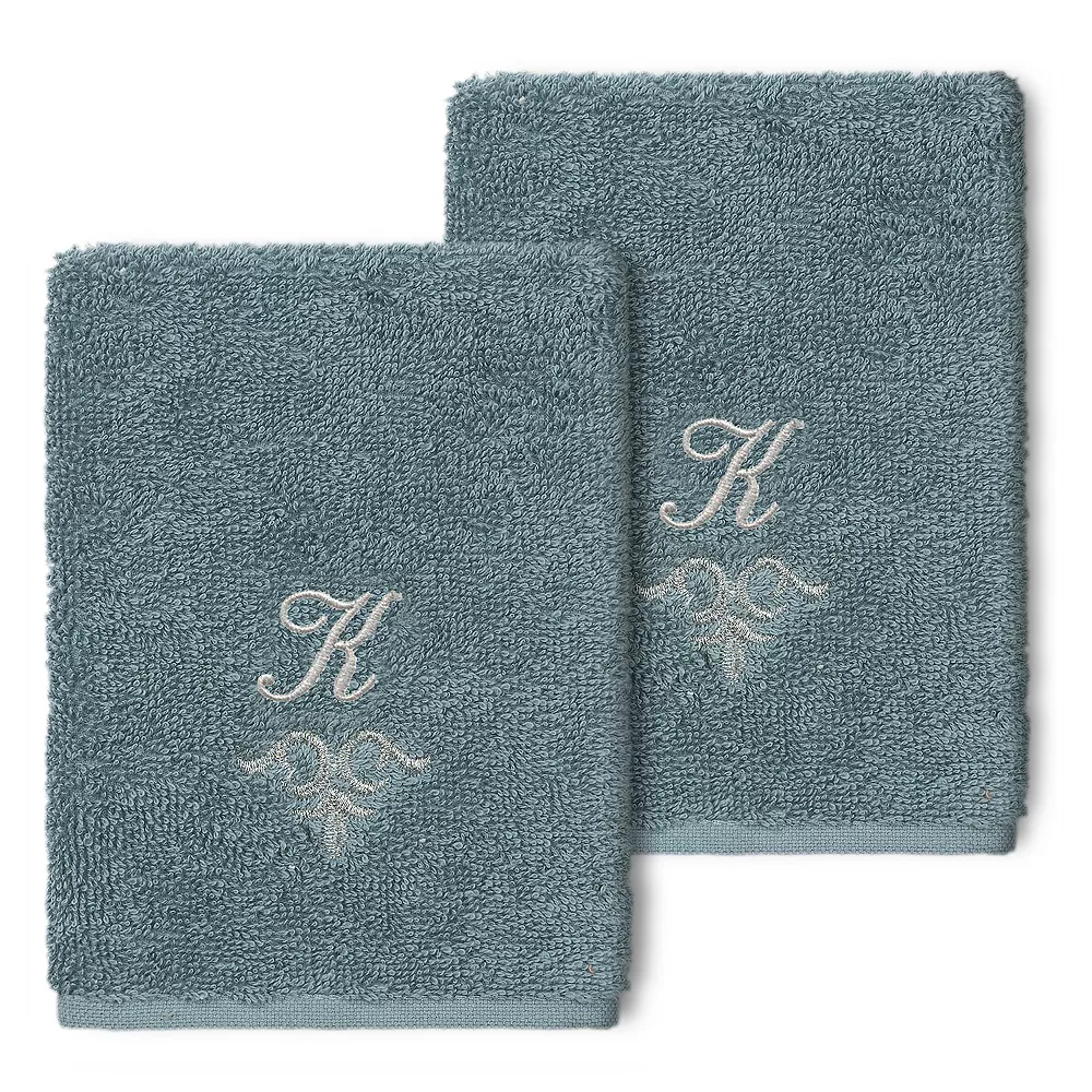Linum Home Textiles Turkish Cotton Monica 2-packEmbellished Washcloth Set 3 Linum Home Textiles Turkish Cotton Monica 2-packEmbellished Washcloth Set