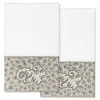 Linum Home Textiles Turkish Cotton April 2-piece Embellished Hand Towel Set -Camden Isle Sales Shop 4975960 White