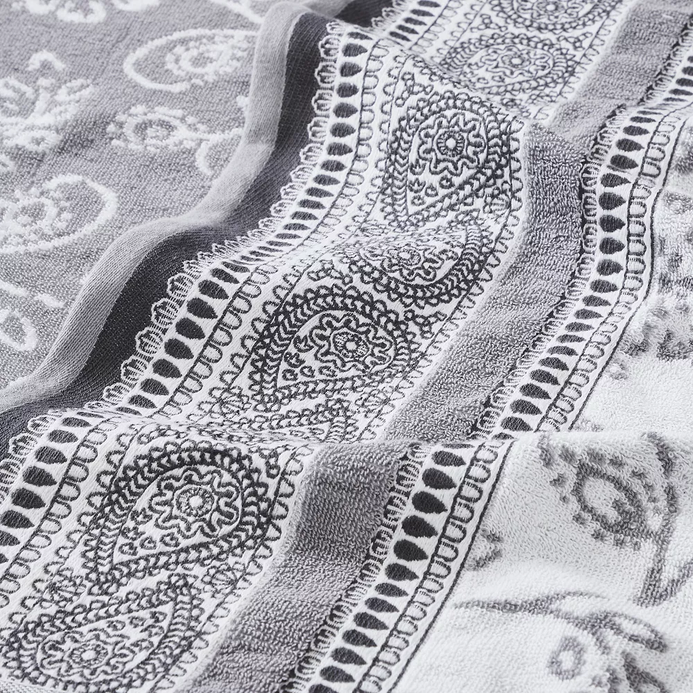 Modern Threads 6-piece Yarn Dyed Jacquard & Solid Bath Towel Set 5 Modern Threads 6-piece Yarn Dyed Jacquard & Solid Bath Towel Set - Image 3