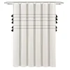 Lush Décor Lush Decor Farmhouse Boho Stripe Woven Cotton Shower Curtain
