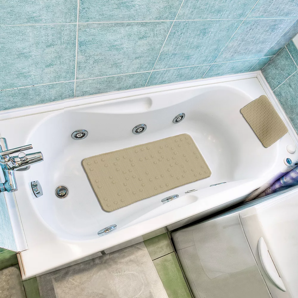 Popular Bath 2-piece Waffle Tub Mat & Spa Pillow Set 4 Popular Bath 2-piece Waffle Tub Mat & Spa Pillow Set - Image 2