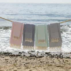 Linum Home Textiles Turkish Cotton Fun In Paradise Pestemal Beach And Hand Towel Set -Camden Isle Sales Shop 5126089 ALT