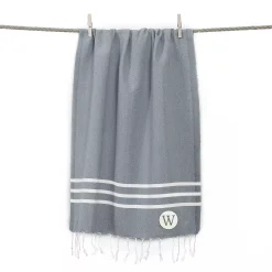 Linum Home Textiles Turkish Cotton Personalized Alara Pestemal Beach And Hand Towel Set -Camden Isle Sales Shop 5126133 ALT2