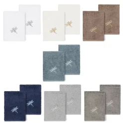 Linum Home Textiles Turkish Cotton Braelyn 2-piece Embellished Washcloth Set -Camden Isle Sales Shop 5160714 ALT2