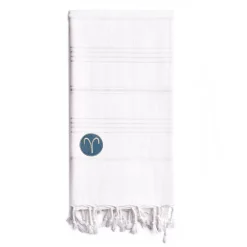 Linum Home Textiles Turkish Cotton Summer Fun Horoscope Aries Pestemal Beach Towel