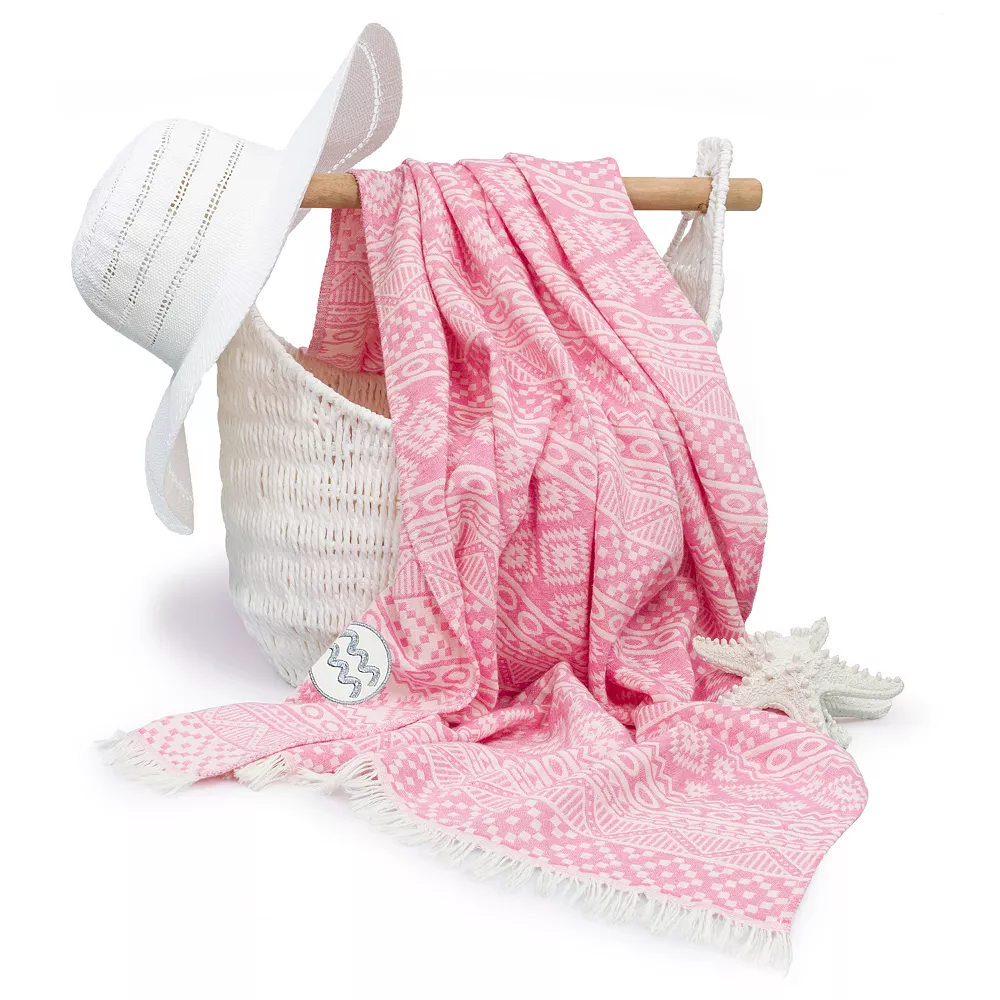 Linum Home Textiles Turkish Cotton Sea Breeze Horoscope Aquarius Pestemal Beach Towel 5 Linum Home Textiles Turkish Cotton Sea Breeze Horoscope Aquarius Pestemal Beach Towel - Image 3