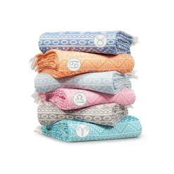 Linum Home Textiles Turkish Cotton Sea Breeze Horoscope Cancer Pestemal Beach Towel -Camden Isle Sales Shop 5166334 ALT7