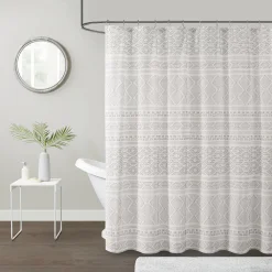 Urban Habitat Bailey Cotton Clip Jacquard Shower Curtain -Camden Isle Sales Shop 5179201 ALT