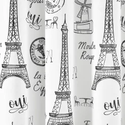 Lush Décor Lush Decor Paris Bonjour Shower Curtain 10 Lush Décor Lush Decor Paris Bonjour Shower Curtain -Camden Isle Sales Shop 5224516 ALT3