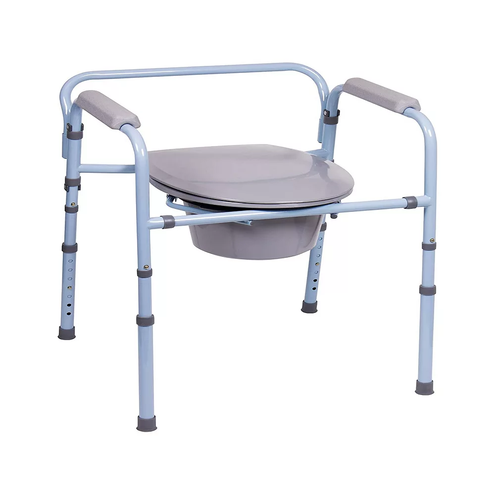 Carex 3-in-1 Folding Bedside Commode - Porta Potty For Adults - Portable Toilet For Camping 3 Carex 3-in-1 Folding Bedside Commode - Porta Potty For Adults - Portable Toilet For Camping