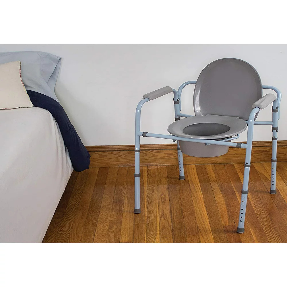 Carex 3-in-1 Folding Bedside Commode - Porta Potty For Adults - Portable Toilet For Camping 5 Carex 3-in-1 Folding Bedside Commode - Porta Potty For Adults - Portable Toilet For Camping - Image 3