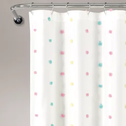 Lush Décor Lush Decor Rainbow Tufted Dot Shower Curtain -Camden Isle Sales Shop 5483648 ALT2