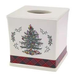 Spode Christmas Tree Tartan Tissue Cover