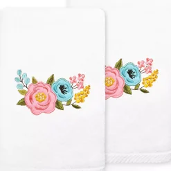 Linum Home Textiles Primavera Embroidered Luxury Turkish Cotton 2-pack Hand Towel Set -Camden Isle Sales Shop 5564420 ALT2