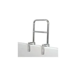 Carex Dual Level Bathtub Rail With Chrome Finish - Bathtub Grab Bar Safety Bar For Seniors And Handicap - For Assistance Getting In And Out Of Tub, Easy To Install On Most Tubs
