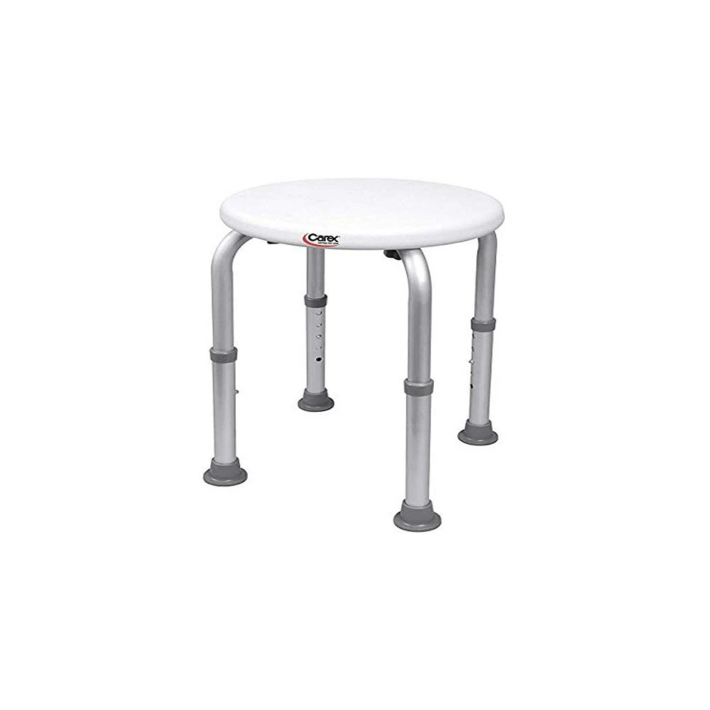 Carex Compact Shower Stool - Adjustable Height Bath Stool And Shower Seat - Aluminum Bath Seat That Supports 250lbs 3 Carex Compact Shower Stool - Adjustable Height Bath Stool And Shower Seat - Aluminum Bath Seat That Supports 250lbs
